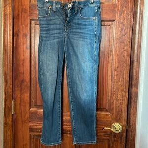 Madewell mid rise stovepipe in med wash